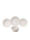 Σερβίτσιο Πιάτα Φαγητού Σετ 24τμχ 719ktp9747 White-gold Hermia 24 Τμχ Πορσελάνη