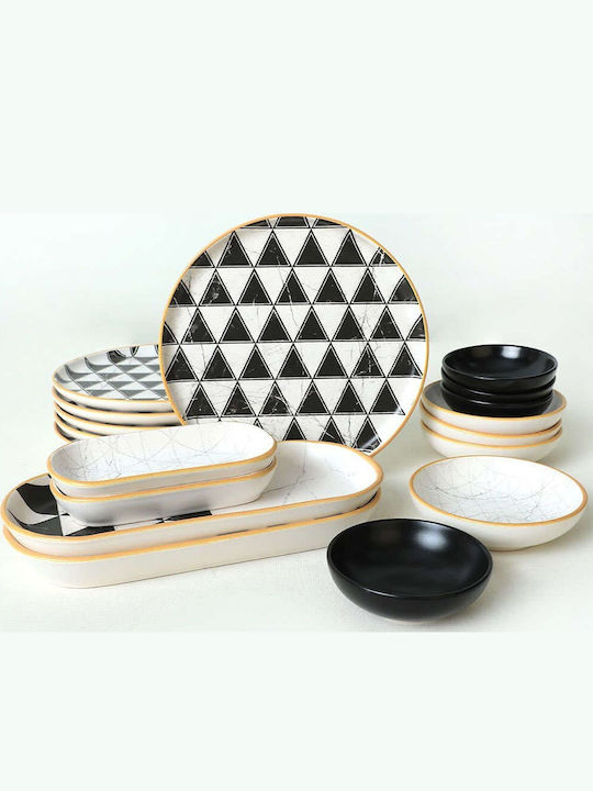 Dinnerware Set 18 Pieces 275krm1958 Multi Hermia 18 Pieces Ceramic