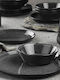 Dinnerware Set 24 Pieces 710ktp3518 Black Hermia 24 Pieces Porcelain