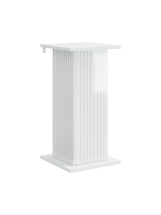 Vidaxl Glossy White Plant Base 30.5 X 30 X 60.5 Cm