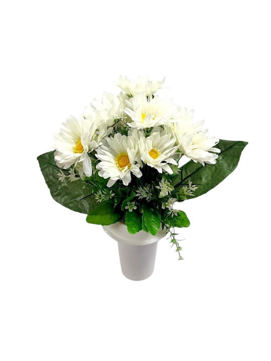 Vases Memorial Daisy 13 Branches Thim35019 White