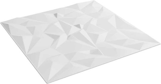 Vidaxl Πάνελ Τοίχου 12 Pcs Λευκός 50 X 50 Cm Φελιζόλ Xps