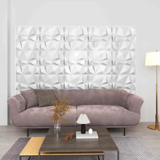 Vidaxl Wall Panels 24 Pieces Diamond White 50 X 50 Cm Polystyrene XPS