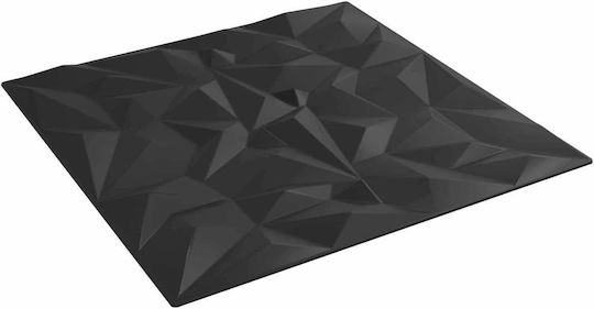Vidaxl Panouri Decorative 3d 12 Bucăți Negre 50 X 50 Cm Polistiren Xps