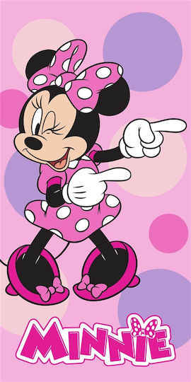 Quick Dry Beach Towel Disney Home Minnie 182 70x140 Pastel Lilac 100% Microfiber