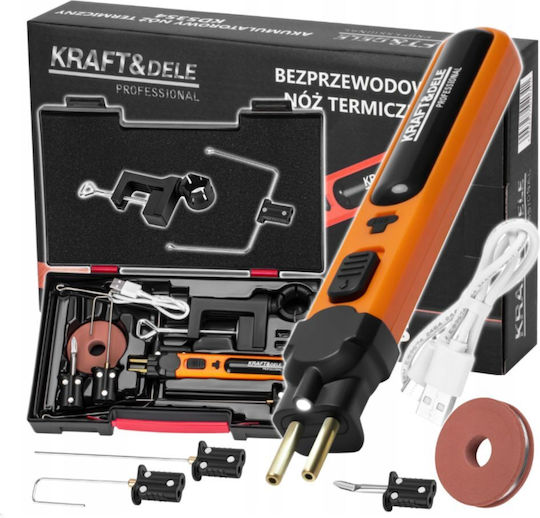 Pistol De Tăiat Polistiren Fără Fir Kraft&dele Kd5354 550°c Încărcător Baterie 3 Ah