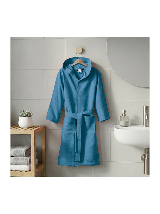 Beauty Home Bathrobe Hood Mojo Art 3472 Blue XL