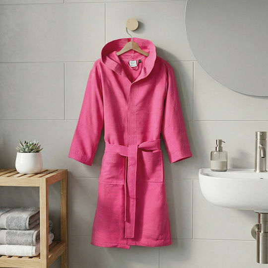 Beauty Home Bathrobe Teen Hooded Dynamic Art 3471 Magenta 12-14 Years