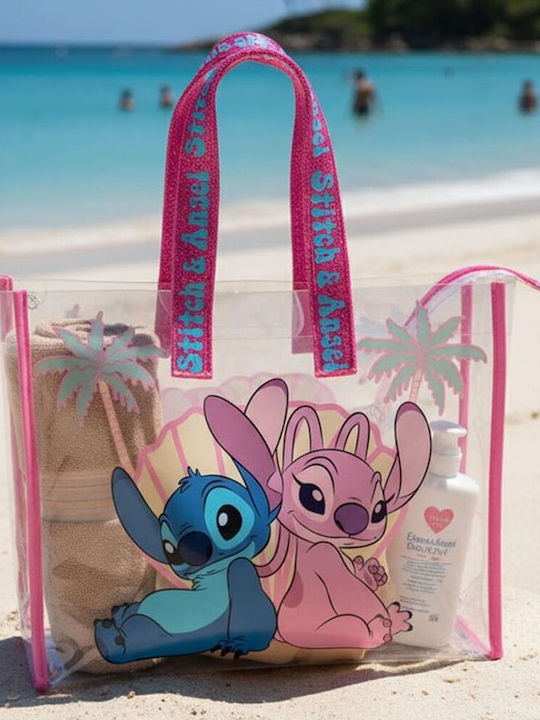 Disney Stitch Παιδική Τσάντα Θαλάσσης Ροζ