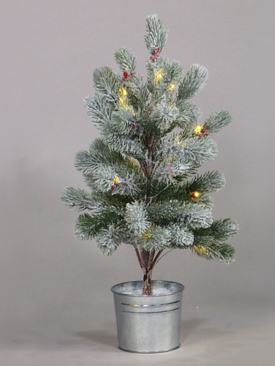 Aca Decorative Tree Pine Tree Snowy Pine Cones 28 Led Warm White Battery 3xAA Ip20 Φ12.5x550mm-x1028114