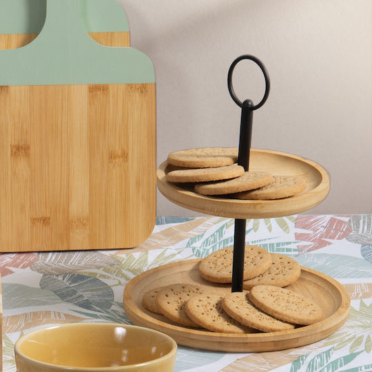 Nef-Nef Homeware Lendar Μεταλλική Ορντεβιέρα 2 Θέσεων Μαύρη Ø20xY23.5cm Π23.5xΜ20xΥ23.5cm