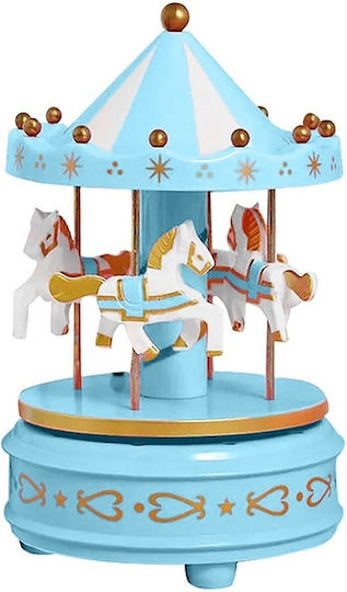 Decorativ Carusel Muzical Cu Cheiță Cutie Muzicală 16 X 11 Cm Pvc Albastru Oem