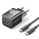 Vention Φορτιστής GaN με Θύρα USB-A και Θύρα USB-C και Καλώδιο USB-C - USB-C 70W Μαύρος (FCGB0-EU)