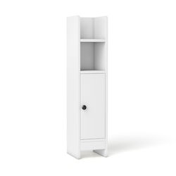 Costway Badezimmerschrank 20x18x80cm Weiß JV12885WH