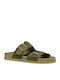 Leather Men's Sandals in Green Colour