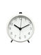 Alarm Clock Metal Silent White Matte Colour 9.3x5.7x10.5cm Ankor Pcs