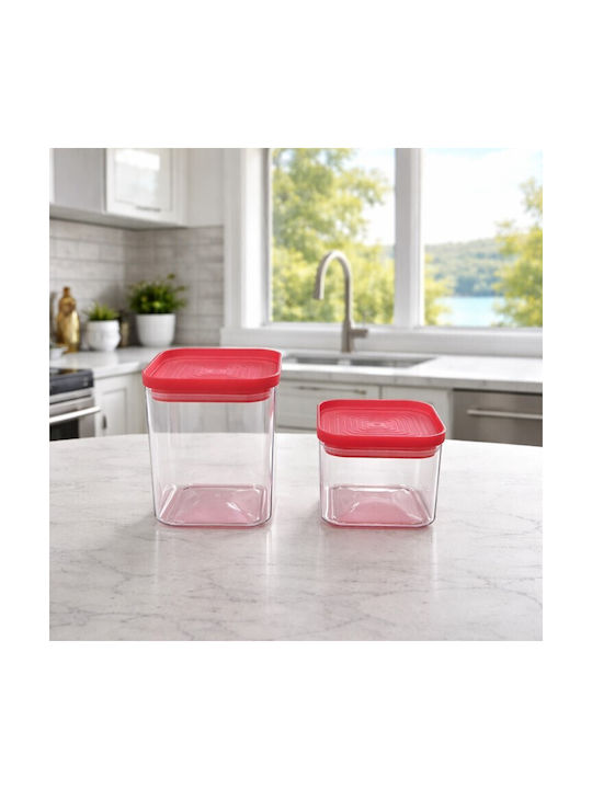 Plastic Brown Sugar Jars Fuchsia Lid 2 Pieces Galifas 987871 Galifas