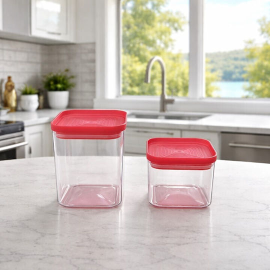 Kunststoff Lebensmittelgläser Braune Zucker Fuchsia Verschlussart mit Deckel 2 Stücke Galifas