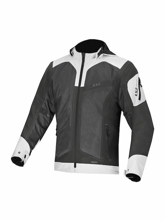 LS2 Bolton Air Χειμερινό Ανδρικό Μπουφάν Μηχανής Softshell Αδιάβροχο Titanium Gray