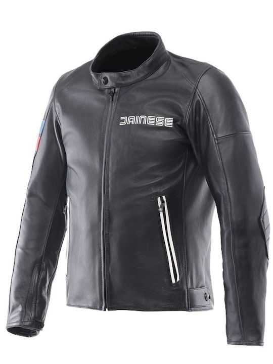 Dainese Leggenda Herren Leder Motorradjacke 4 Jahreszeiten Schwarz