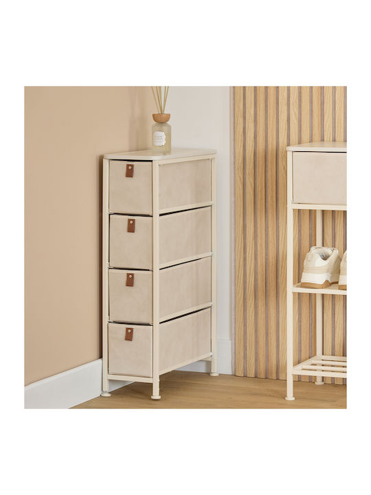 Storage Drawers Made of Metal & Fabric L48xW20xH77cm