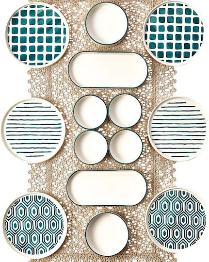 Hermia Multicolour Ceramic Dinnerware Set 14pcs