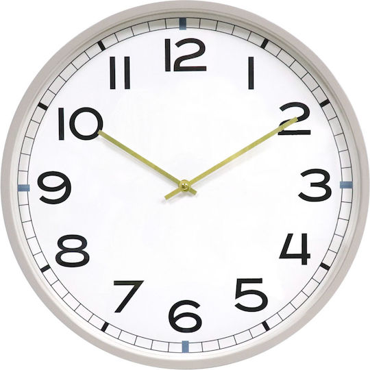 Ankor Silent Wall Clock Plastic Beige