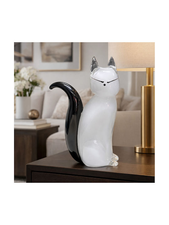 Murano Decorative Cat Made of Crystal 10x18x29cm