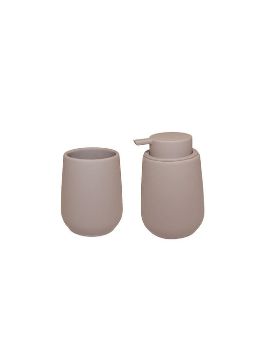 Andrea House Metallic Gray Bathroom Accessory Set