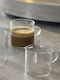 Tognana Set of Glass Transparent Espresso Cups 100ml 6 Pieces