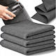 Set 3 Magische Reinigungstücher Zola 30 x 30 cm 280 g Nylon Mikrofasern Wiederverwendbar Waschbar Grau