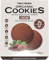 Frezyderm Biscuiți Organici Cacao – Biscuiți Bio cu Cacao Fără Zahăr și Vegan 135g