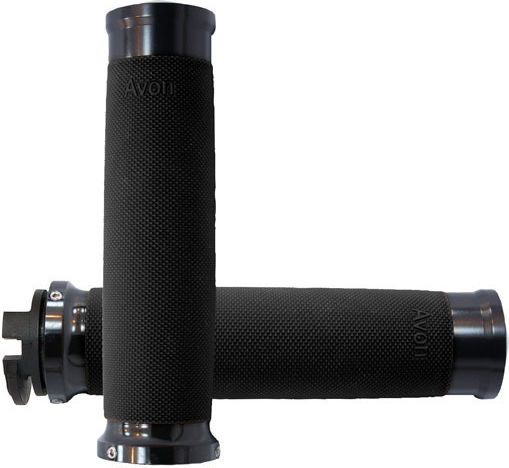 Avon Σετ Χειρολαβές Μοτοσυκλέτας Indian '15 '23 Scouts Μαύρα Custom Grips Black Anodized