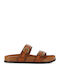 Flache Sandalen Für Damen Tabac Braun