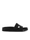 Flache Damen Sandalen Schwarz