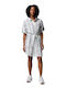 Sommer Mini Hemdkleid Grau