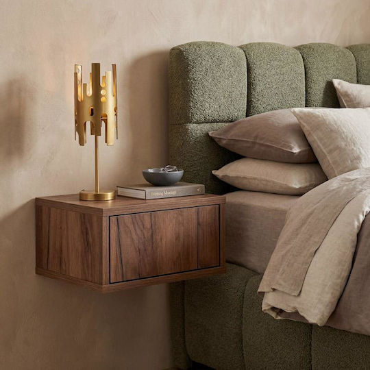 Bedside Table Arbor Wooden Brown 39x34x18cm