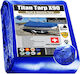 Κάλυμμα Σκαφών 10x20 200m² 90gr Gsm Dalimond Titan X90 Μπλέ Κρίκους Ανά 50 Εκ