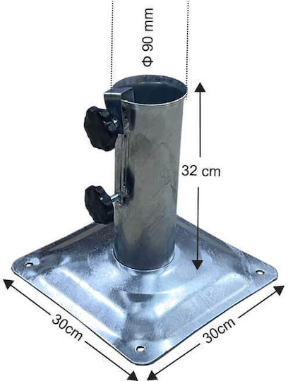 Tesias Group Stand De Umbrelă Din Lemn Albastru Deschis 30x30x32cm