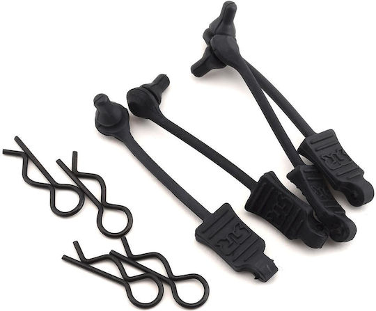 Arrma 1/10 Body Clips Halter Schwarz 4 Stücke