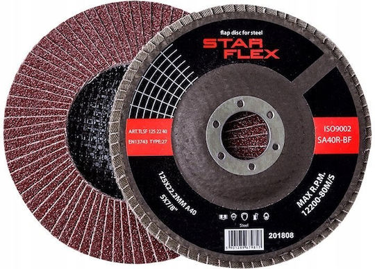 Flex Stahl Schleifscheibe Flap Disc T29 125-22 Körnung 60 Tls1252260