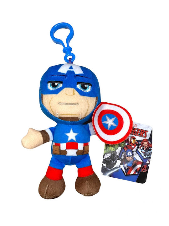 Authentic Plushy Keychain Whitehouse Leisure Marvel Captain America 14cm