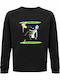 Sweatshirt Organic Unisex " Rick Morty Traveling Through Time " Black
