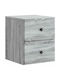 Nachttisch Holz Grau 34.5x33x40cm
