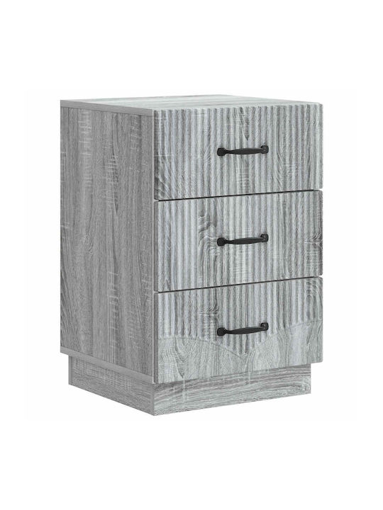 Wooden Gray Bedside Table 43x41x63.5cm
