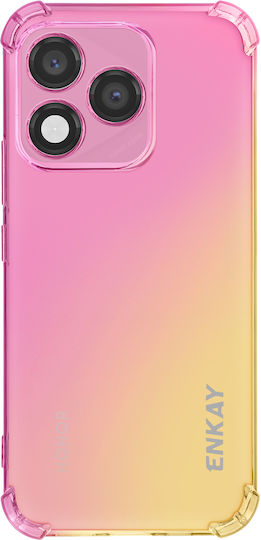 Enkay Калъф Honor 400 Lite Меки Подсилени Ъгли Градиентен Дизайн Шампанско Розов