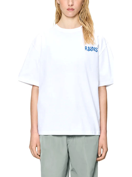 Rains Rains Herrenblusen Kurzarm T-Shirts Weiß