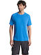Kurzarm Herrenbluse Blau