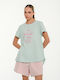 Γυναικείο Αθλητικό Oversized T-shirt Πράσινο
