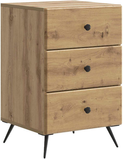 Нощно Шкафче Дървено Кафяво 43x41x66.5см